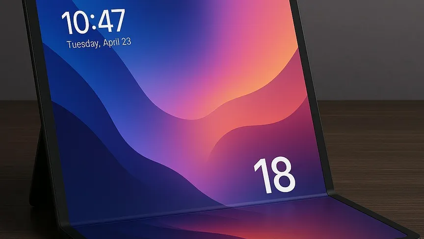 أبل تطور آيباد قابلاً للطي بشاشة 18 بوصة