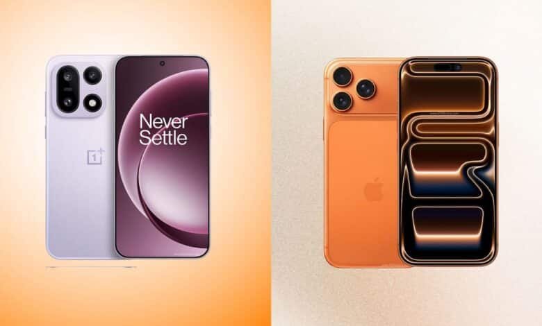 مقارنة بين هاتفي OnePlus 15 و iPhone 17 Pro Max