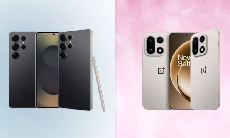 مقارنة شاملة بين هاتفي OnePlus 15 و Galaxy S25 Ultra