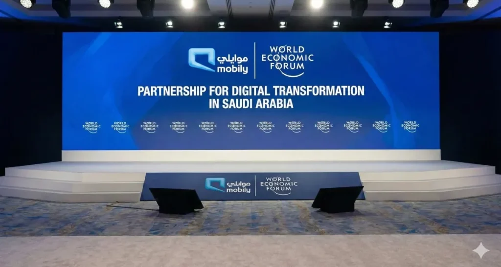 موبايلي توقع اتفاقية تعاون مع المنتدى الاقتصادي العالمي لتعزيز التحول الرقمي