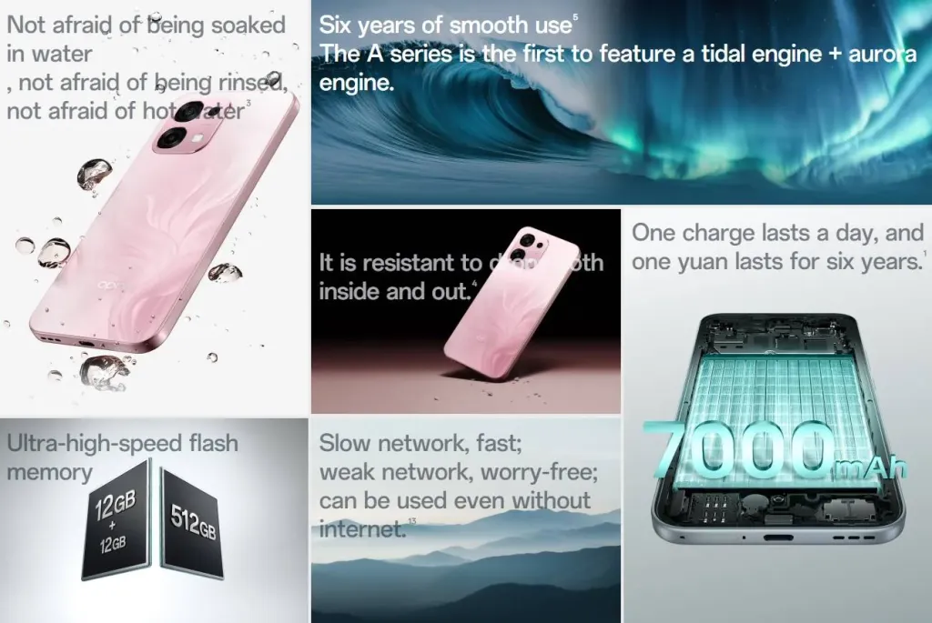 أوبو تطرح هاتف إيه 6 الذكي الجديد ببطارية 7000 مللي أمبير في الساعة