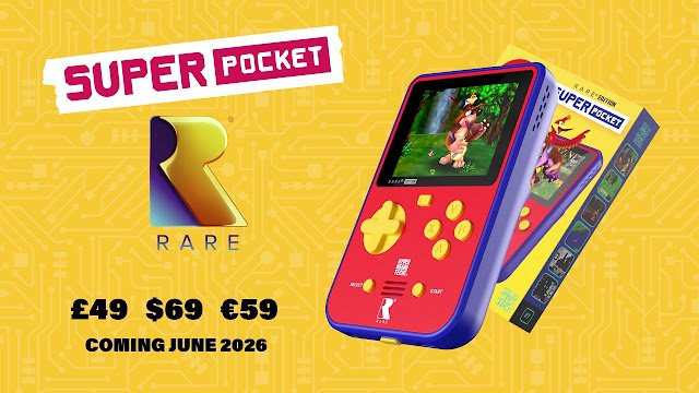 إطلاق نسخة Rare من HyperMegaTech Super Pocket مع 14 لعبة كلاسيكية