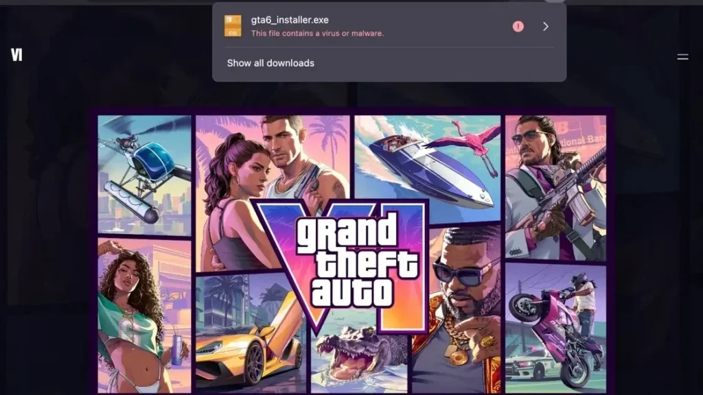 تحذير للاعبين.. نسخة تجريبية مزيفة من GTA 6 تخفي برمجيات خبيثة
